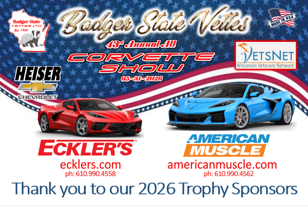 Badger State Vettes 43rd Annual All-Corvette Show ad on 31-May-2026